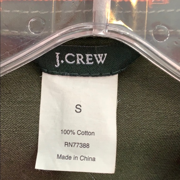 J. Crew Utility Jacket- Army Green Cotton Sz S - Picture 3 of 12